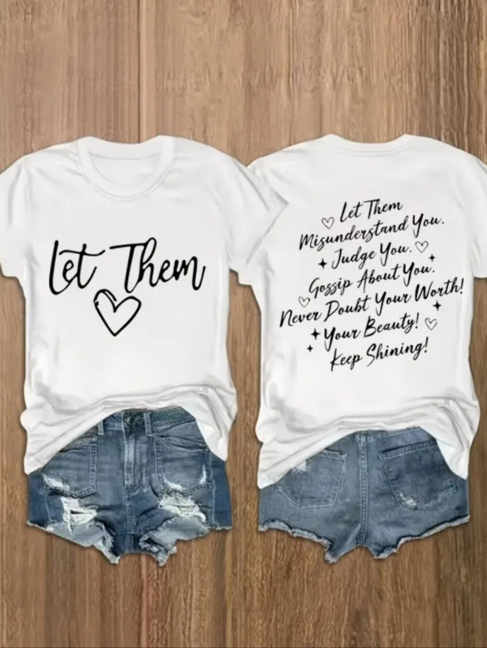 Let Them Graphic Short Sleeve Tee - White